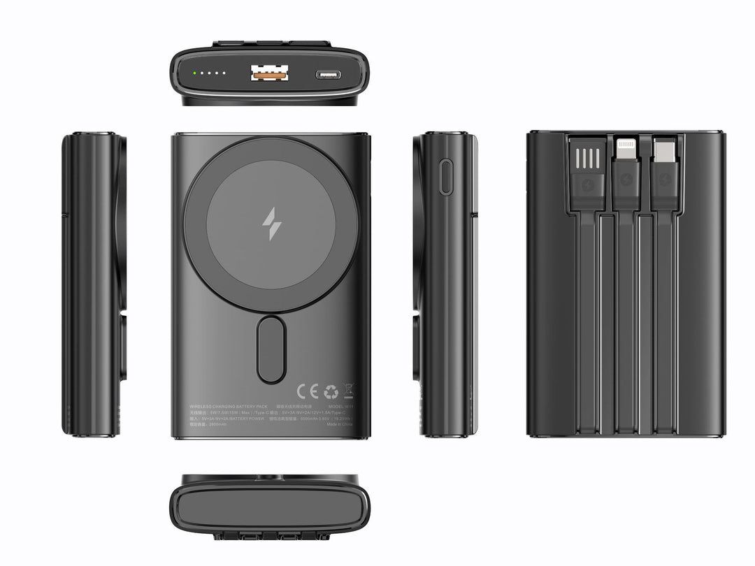 Portable high-performance power bank with integrated cable management Stornfield