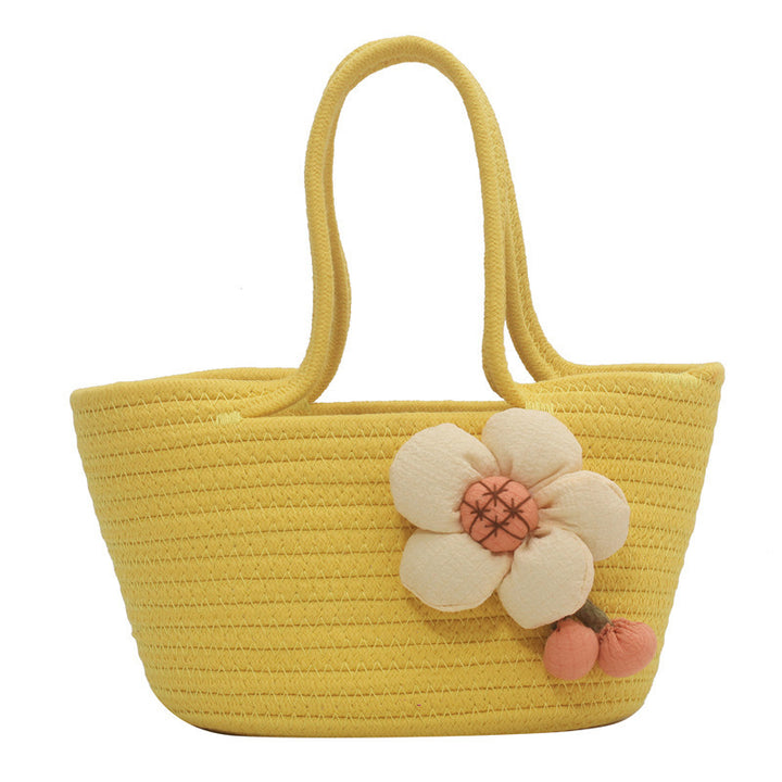 Decorative Woven Straw Tote Stornfield