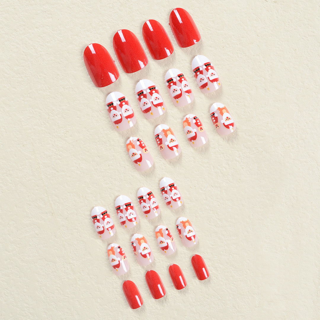 Artificial nail set in festive Christmas design with cute motifs Stornfield