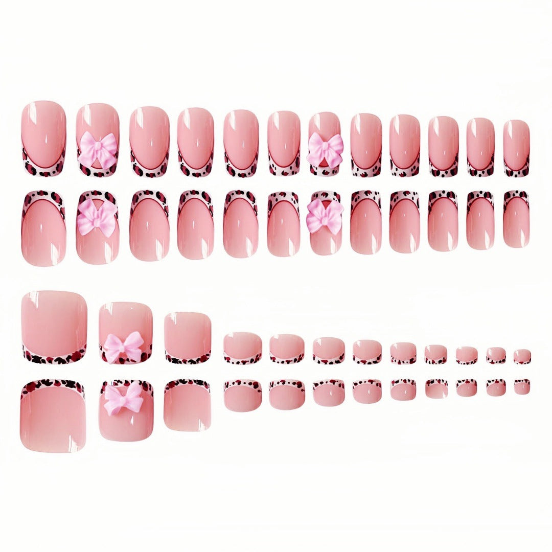 Decorative 3D Bow Press-On Nail Set Stornfield