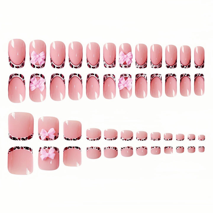 Decorative 3D Bow Press-On Nail Set Stornfield