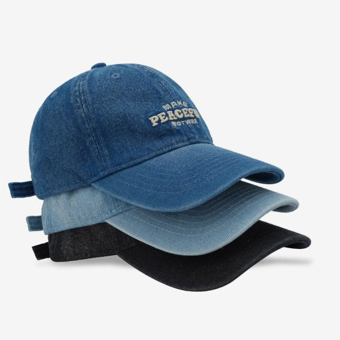 Women's Distressed Denim Embroidered Cap Stornfield