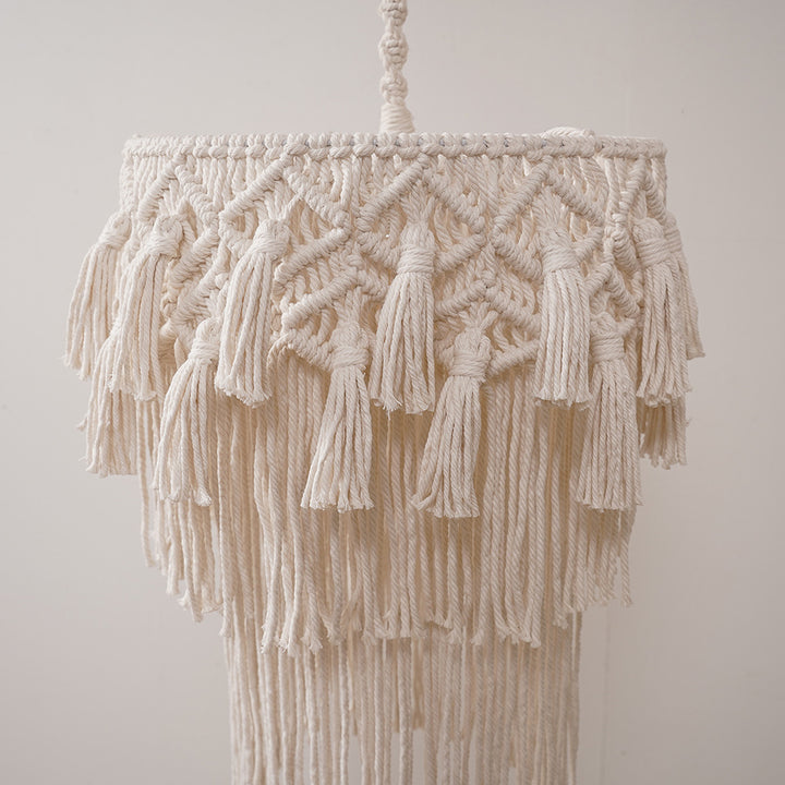 Macrame Hanging Decorative Light Fixture Stornfield