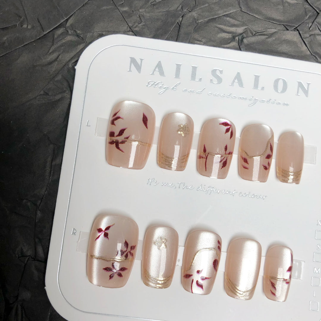 Elegant Custom Press-On Nail Art Set