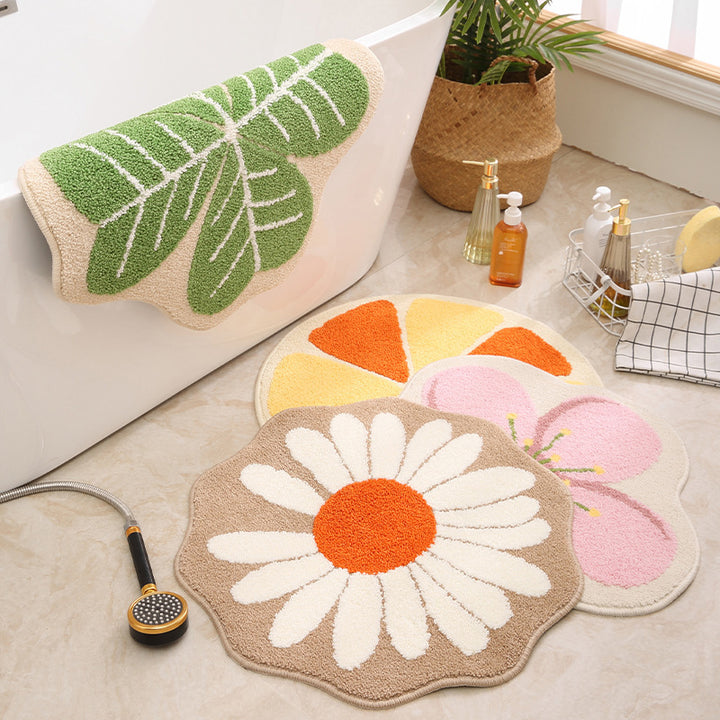 Floral Design Bath Mat Stornfield