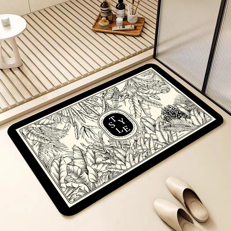 Floral Patterned Bath Mat