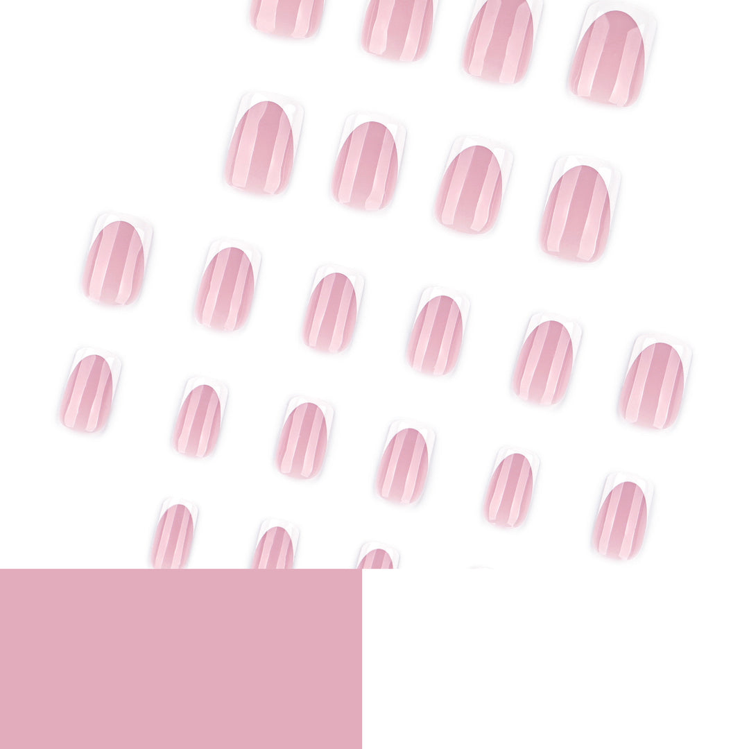 French nail extensions with glossy finish Stornfield