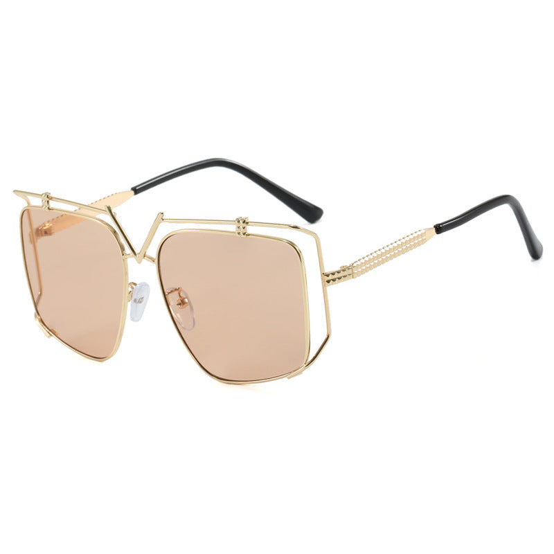Women's futuristic oversized sunglasses with unique geometric frame Stornfield