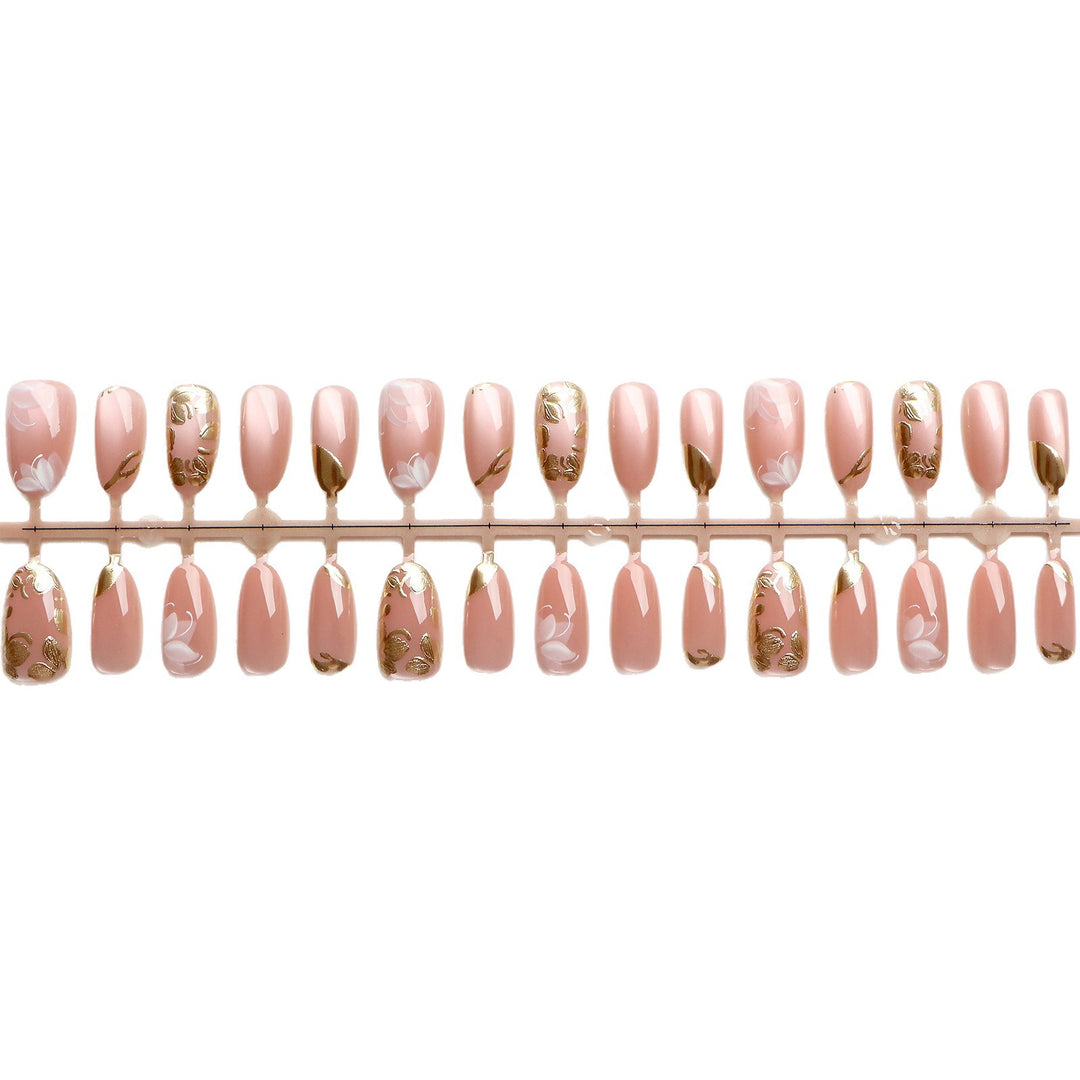 Luxury Floral Press-On Nail Art Set Stornfield