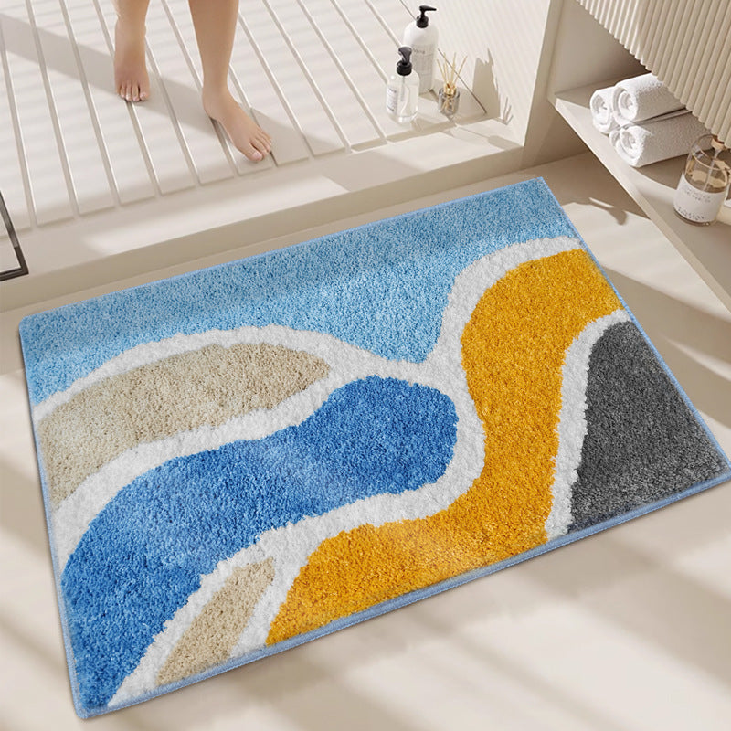 Geometric Plush Bath Mat