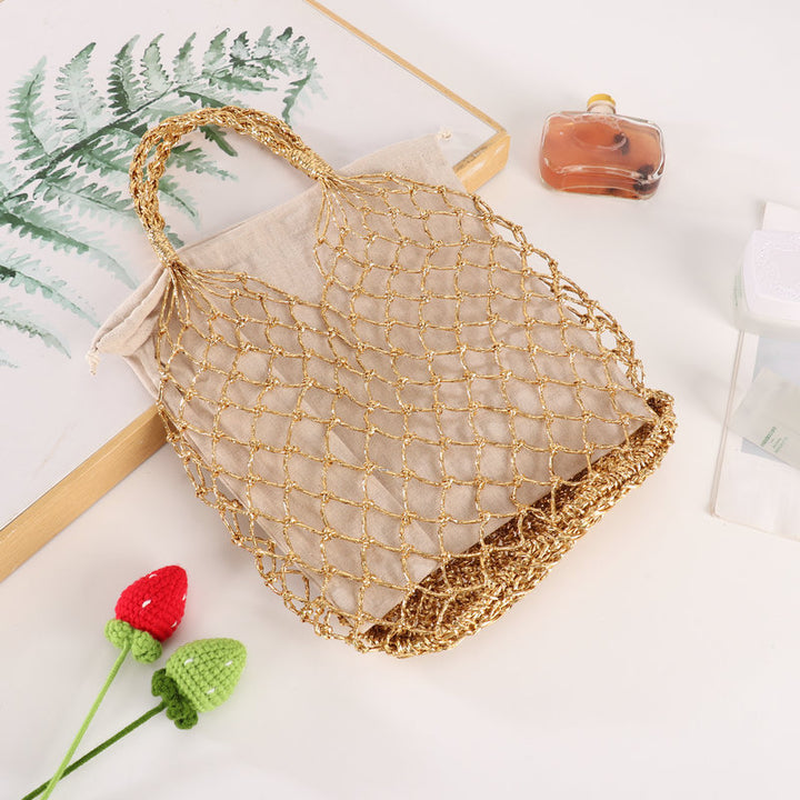 Multifunctional mesh tote bag with lining Stornfield