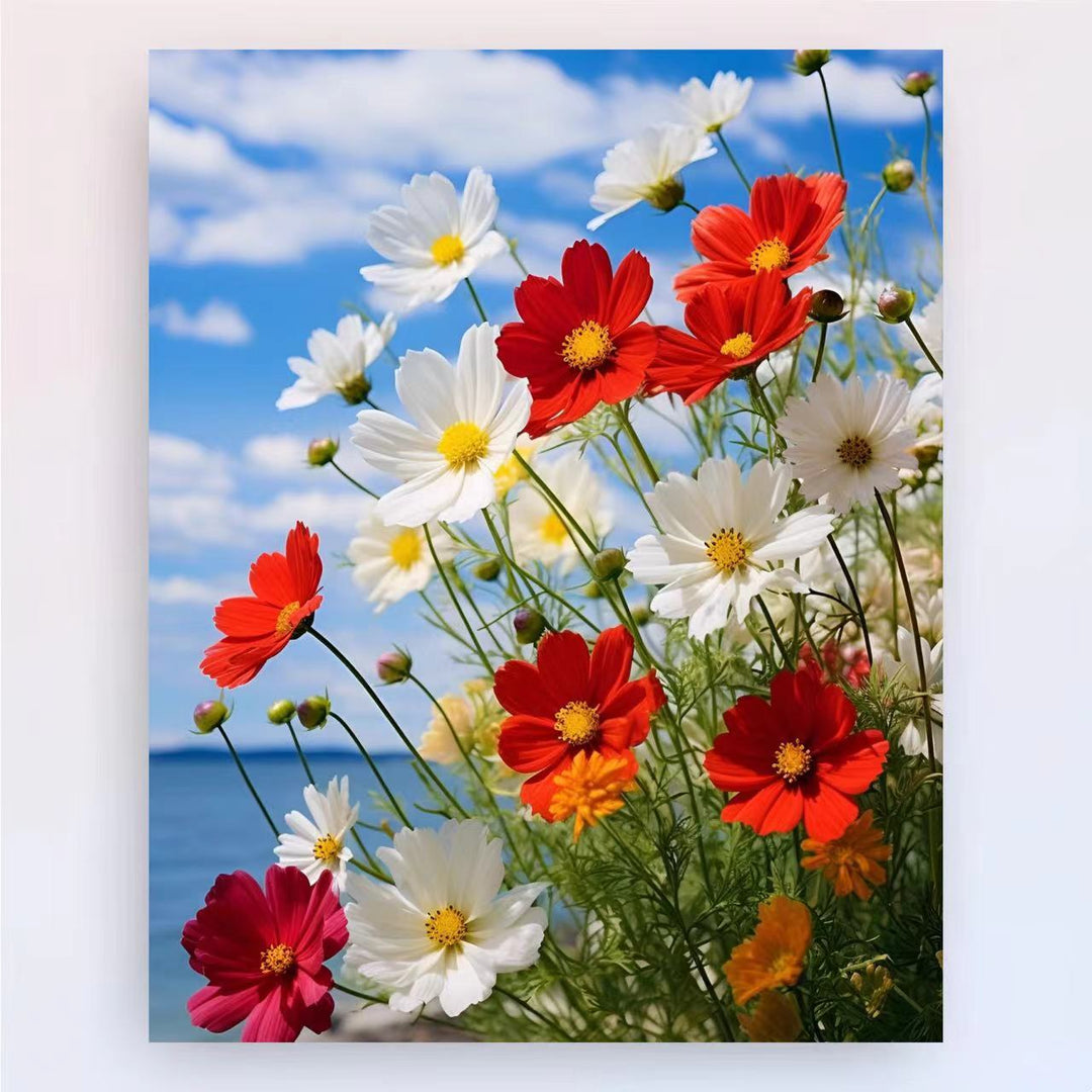 Contemporary Lotus Floral Canvas Art Print Stornfield