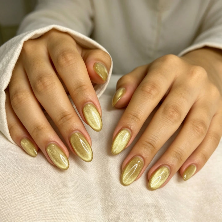 Glittering Almond-Shaped Press-On Nails Stornfield