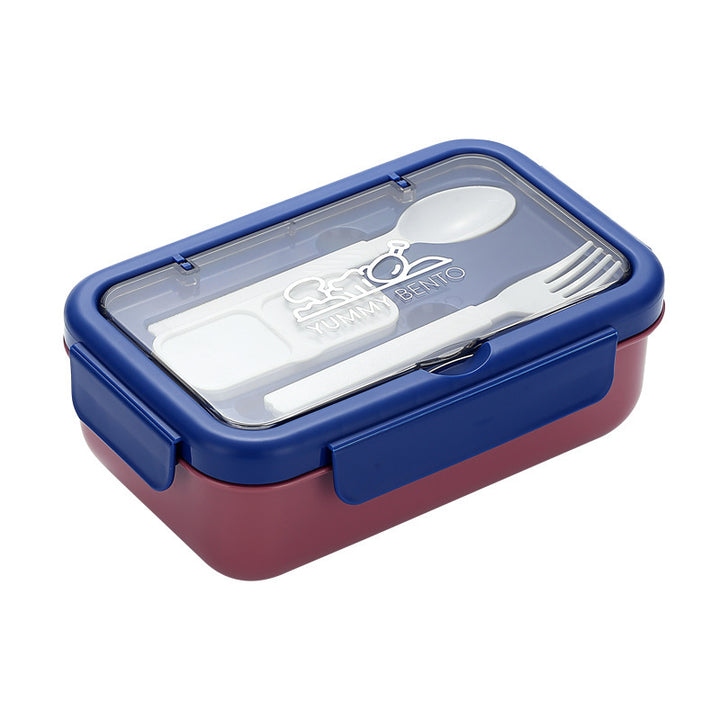 Stylish Multi-Compartment Bento Lunch Box with Integrated Cutlery