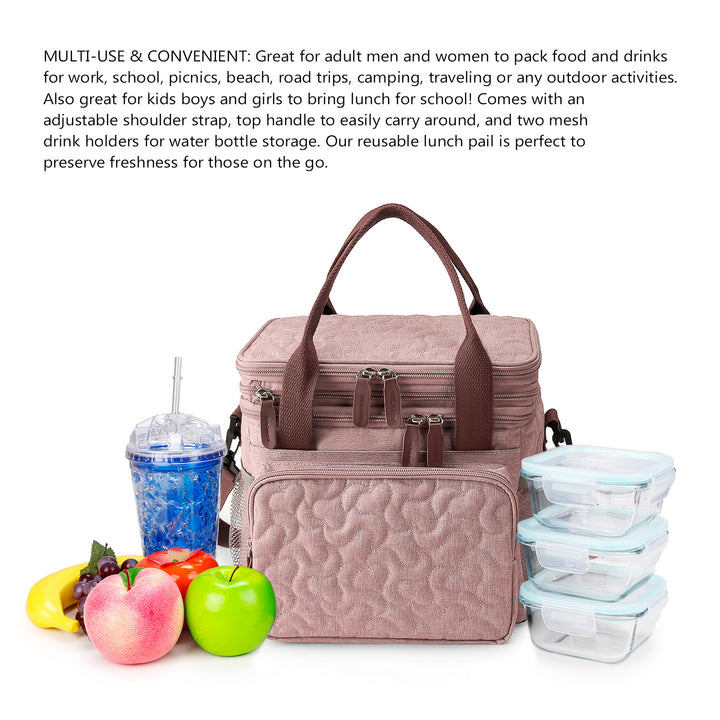 Cooler bag with insulated compartments and reinforced carrying system Stornfield
