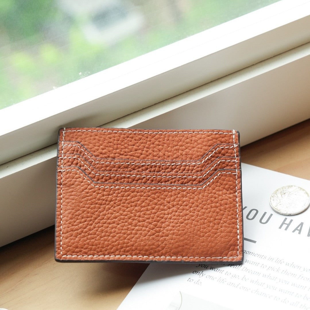 Textured Leather Card Holder