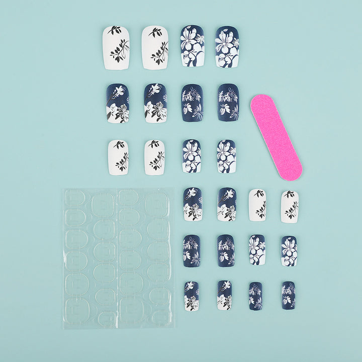 Artificial nails with floral matte design Stornfield