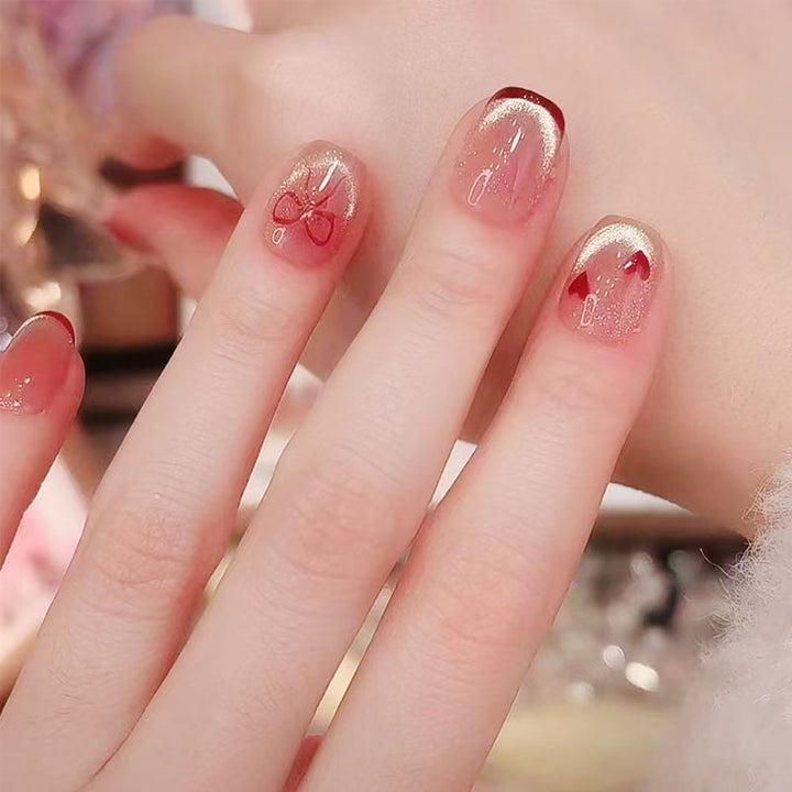 Elegant French Tip Press-On Nail Set Stornfield