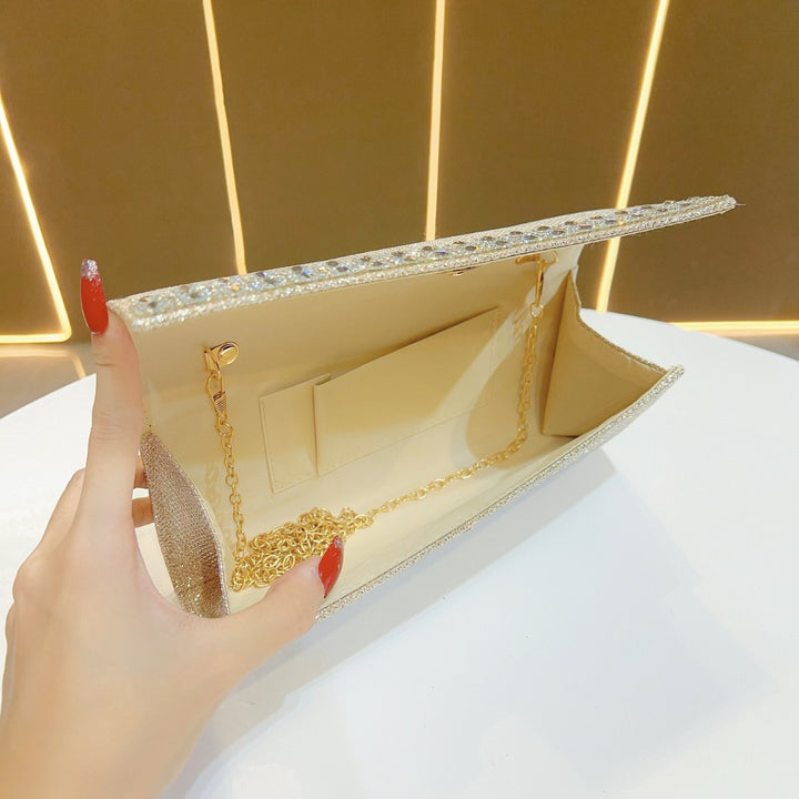 Sparkling Rhinestone Evening Clutch