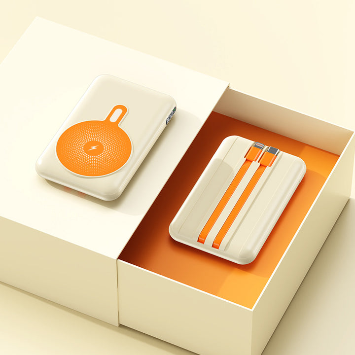 Portable power bank with integrated fast charging function and wireless charging option Stornfield