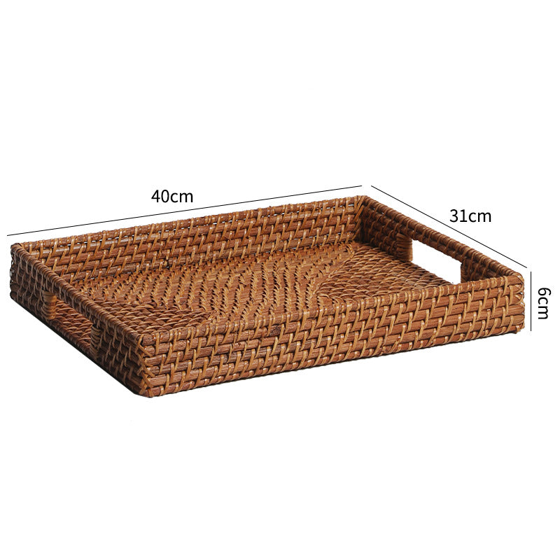 Unisex Rectangular Serving Tray made of natural wicker Stornfield