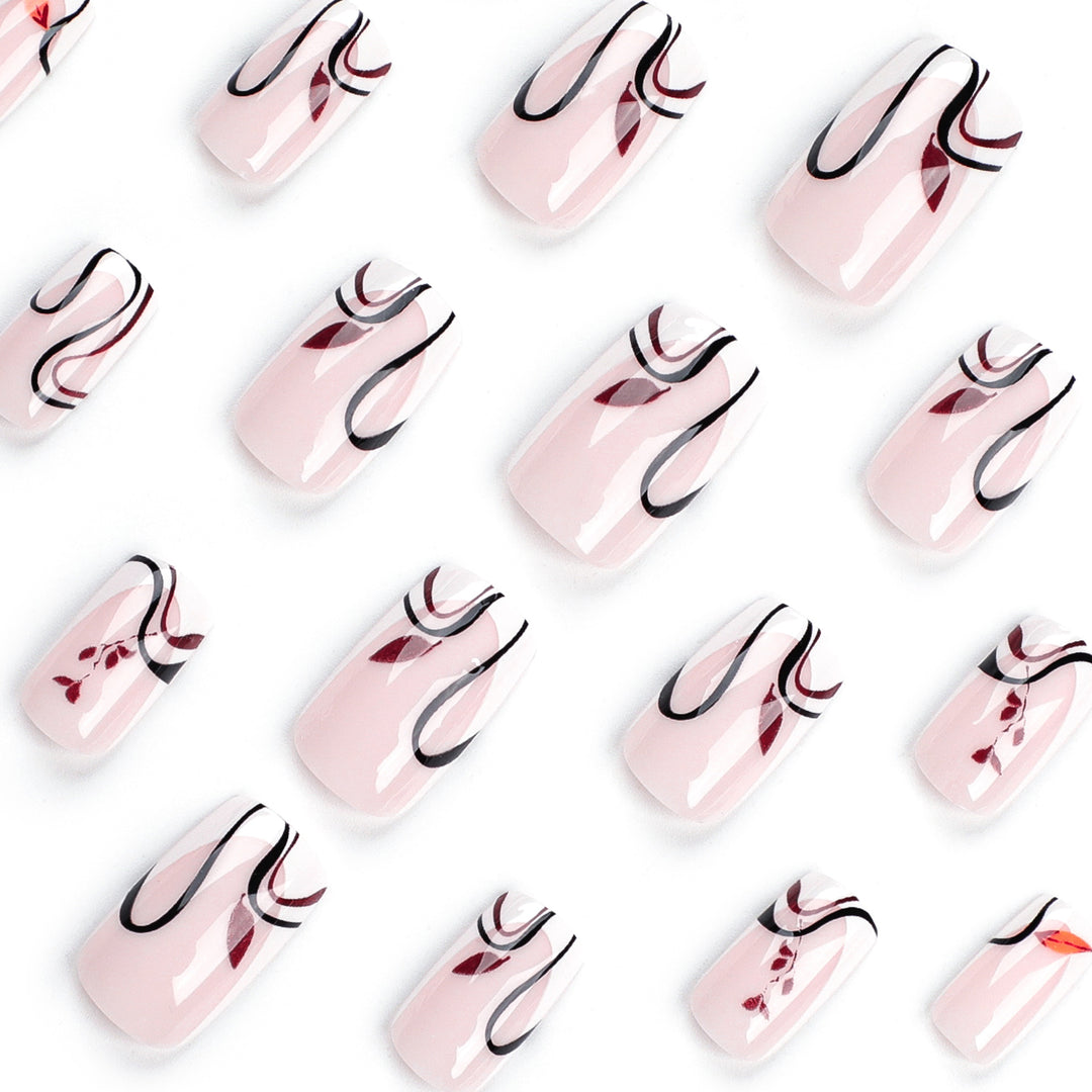 Artful acrylic nails with elegant marble design Stornfield