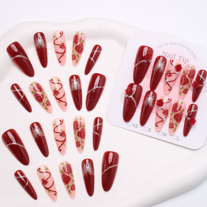 Romantic Floral Press-On Nail Set Stornfield