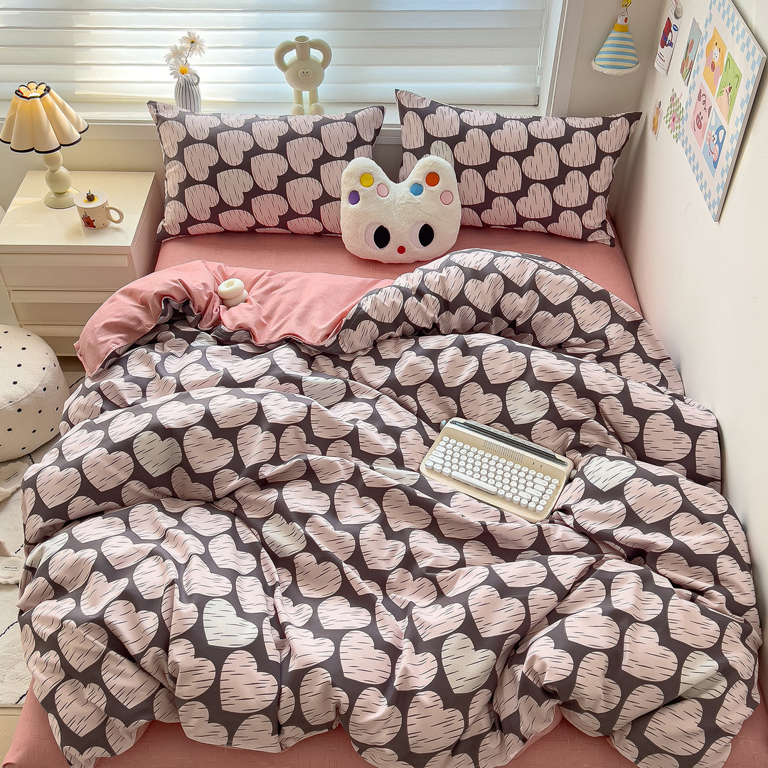 Comforting Bunny Print Bedding Set