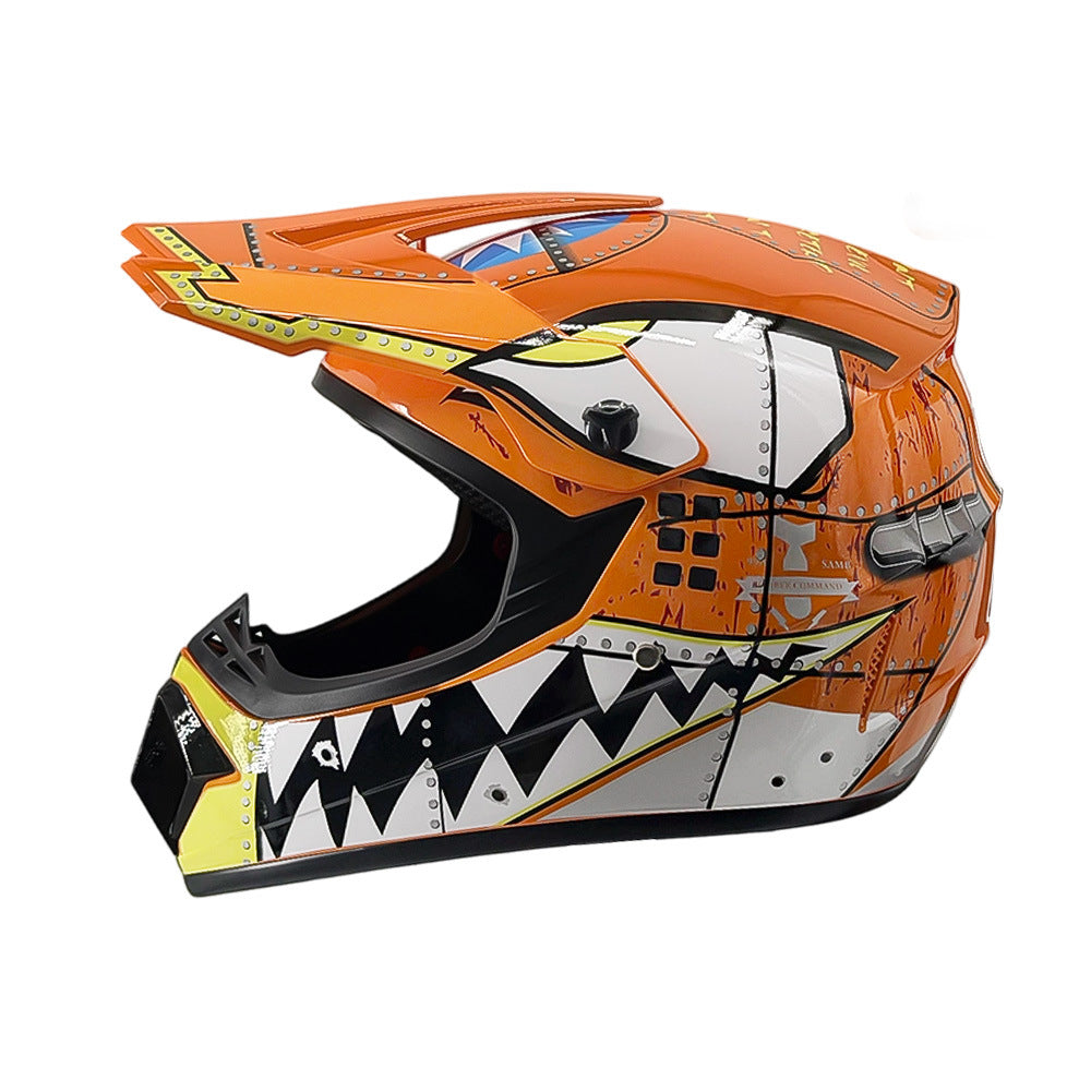 full-face motocross helmet with extended visor and reinforced chin guard Stornfield