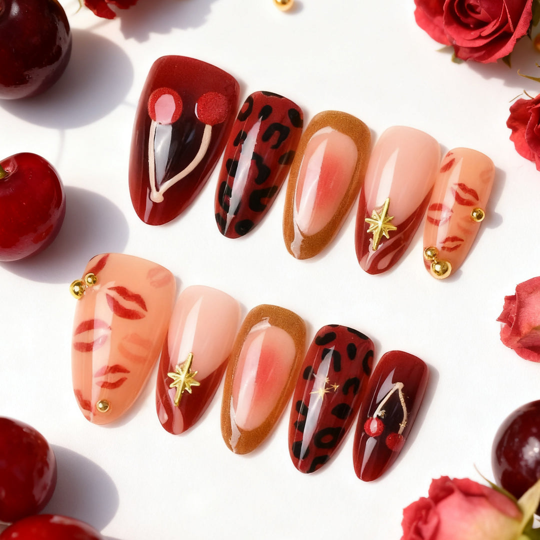 Kiss-Inspired Glamorous Press-On Nail Set