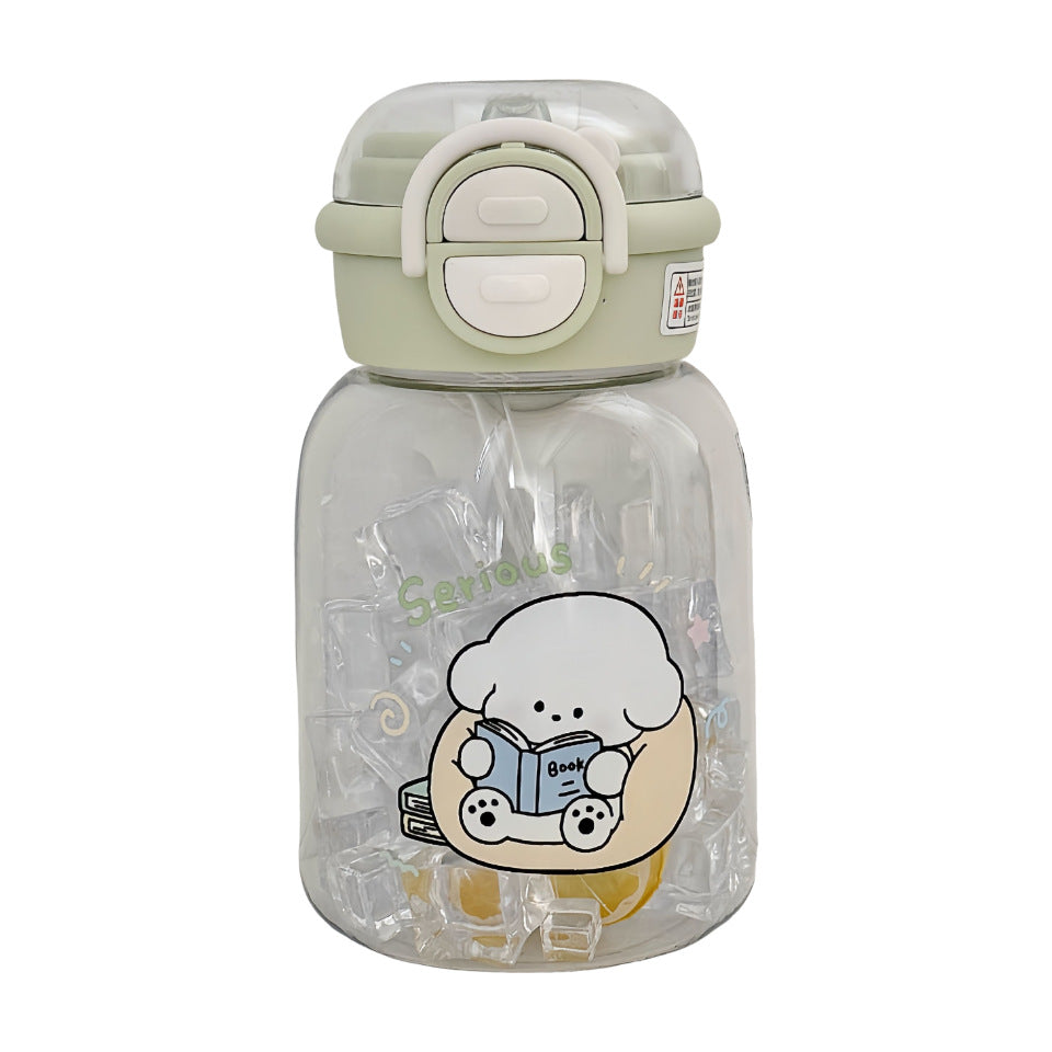 Women's water bottle with integrated fruit infuser and practical flip opening Stornfield