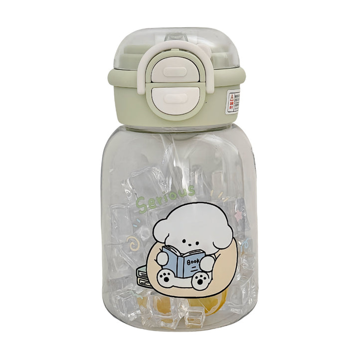 Women's water bottle with integrated fruit infuser and practical flip opening Stornfield