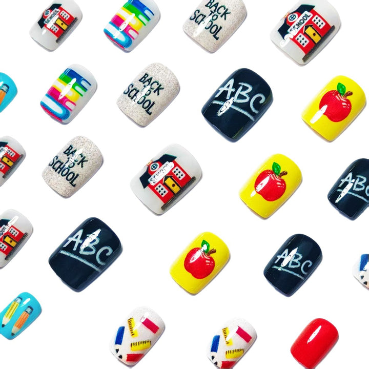 Art Nails with Creative School Motif Stornfield