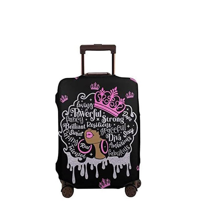Women's hard-shell suitcase with unique skull and rose design Stornfield