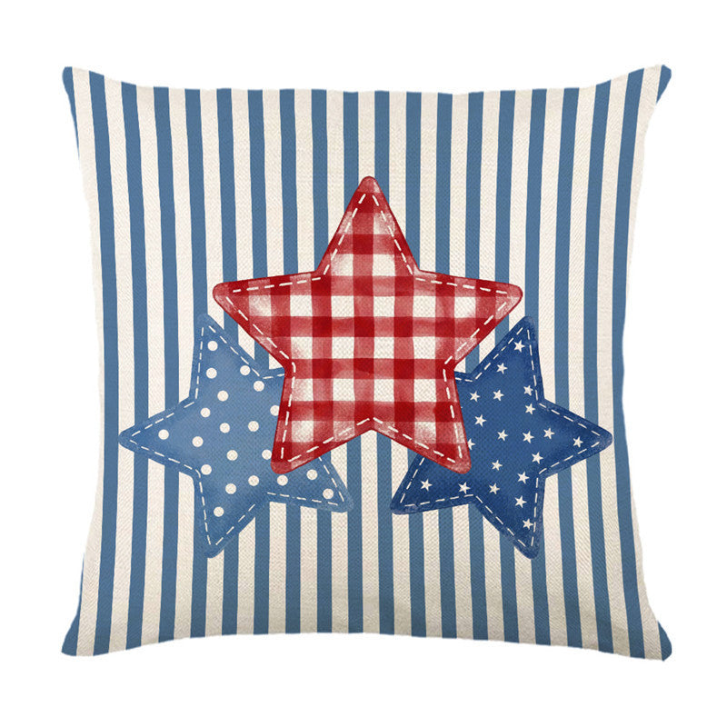 Festive Gnome and Star Decorative Throw Pillow