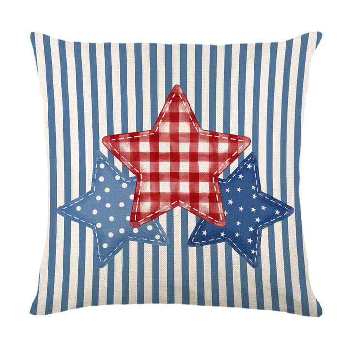 Festive Gnome and Star Decorative Throw Pillow
