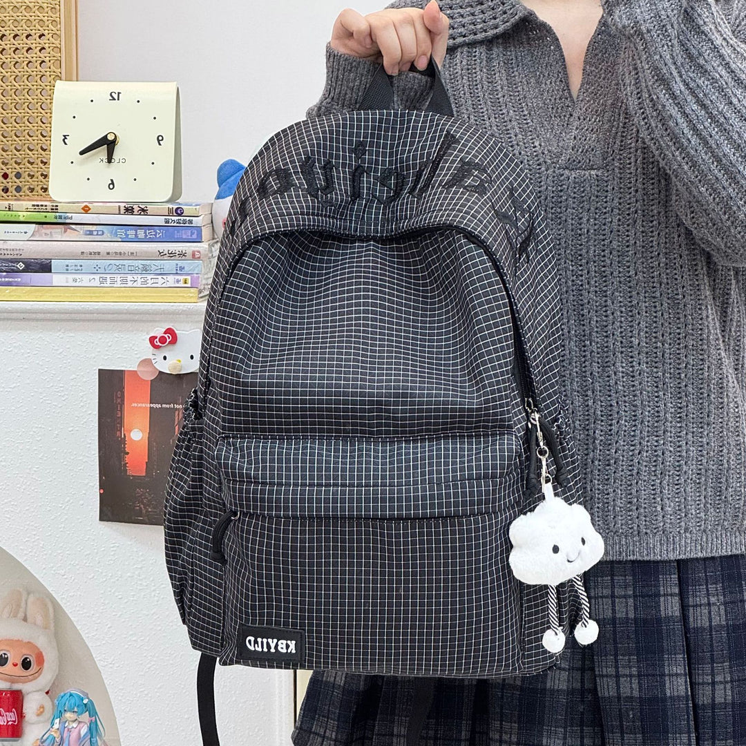 Stylish Checked Pattern Backpack Stornfield