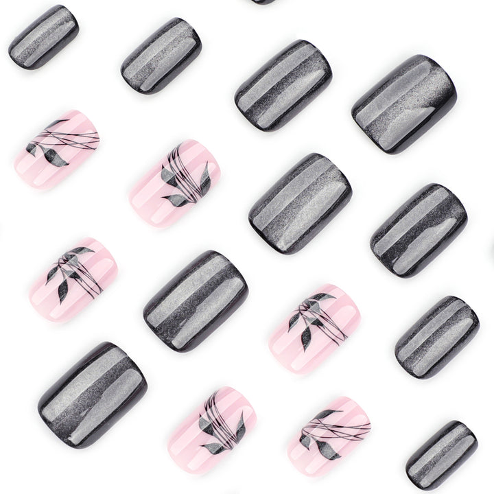 Artistic and elegant nail art with floral pattern Stornfield