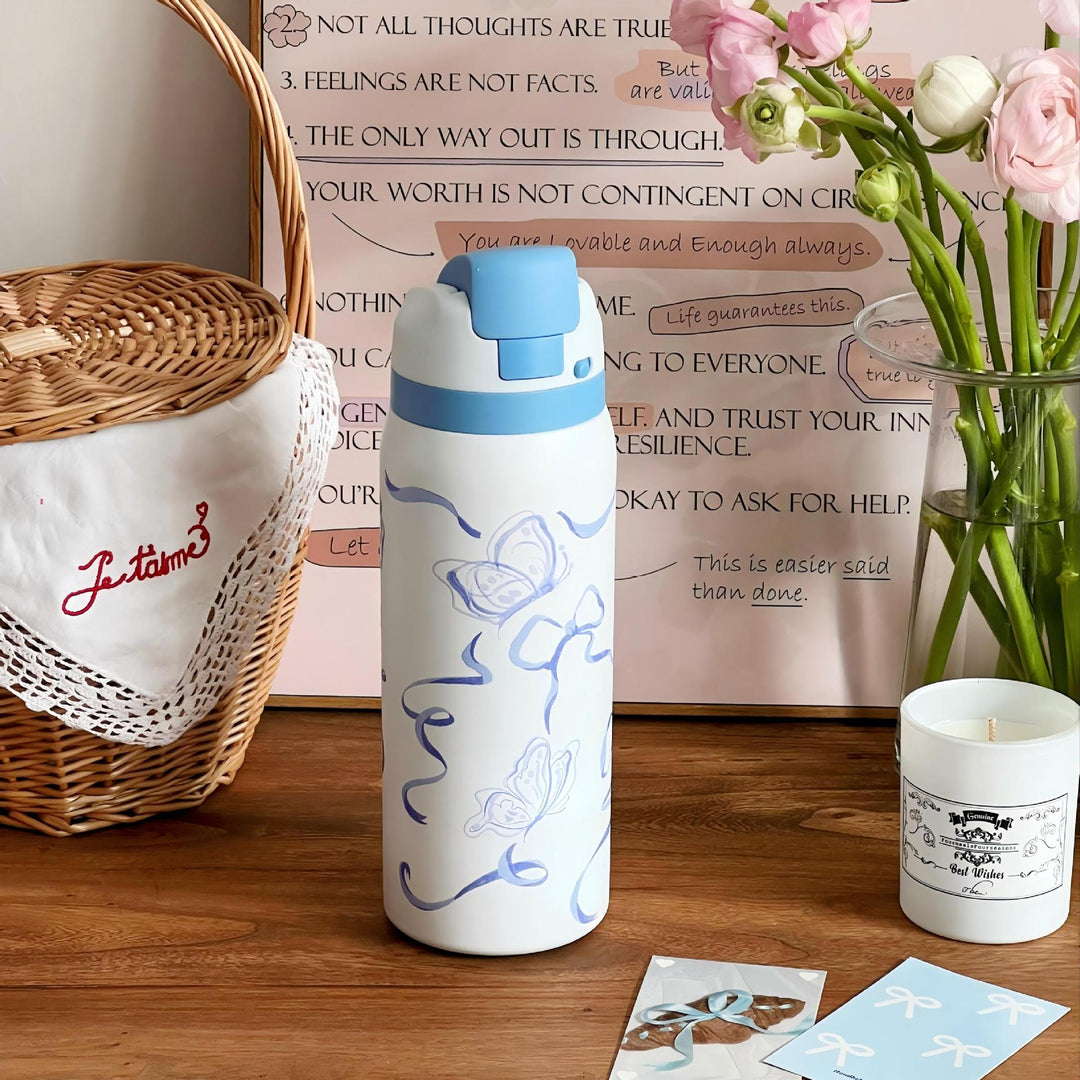 Ladies Insulated Water Bottle with Floral Design Stornfield