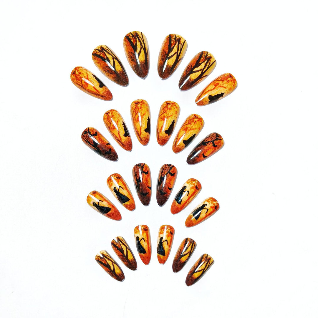 Artificial Nails in Creative Autumn Forest Design Stornfield