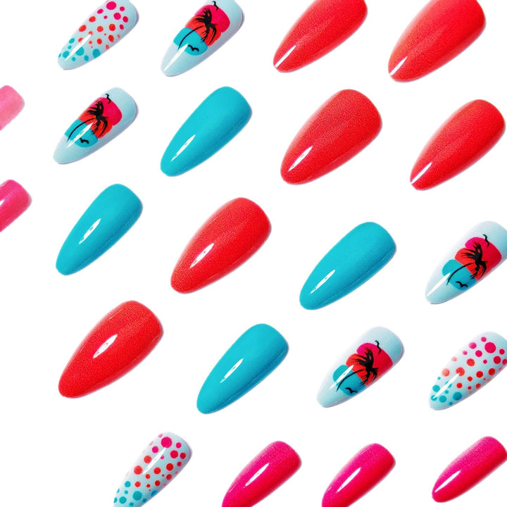 Artificial nails with Lively Tropical motif Stornfield
