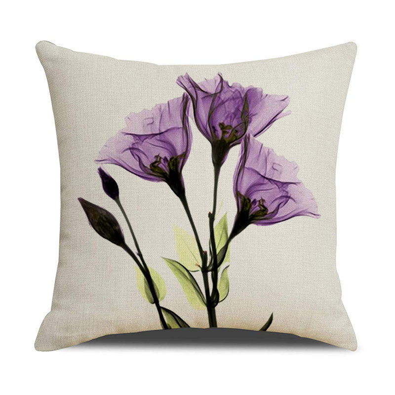 Artistic Floral Throw Pillow