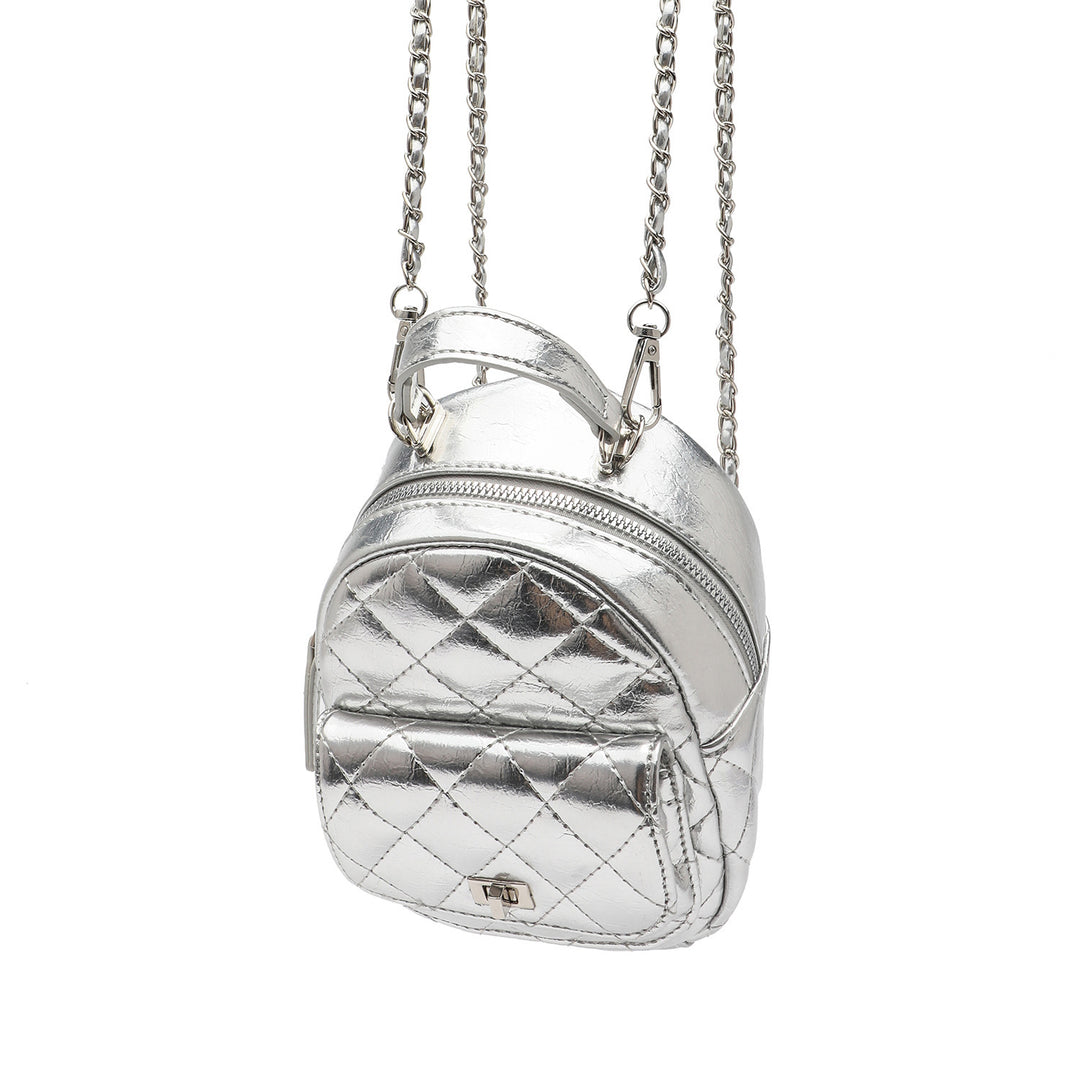 Quilted Metallic Mini Backpack Stornfield
