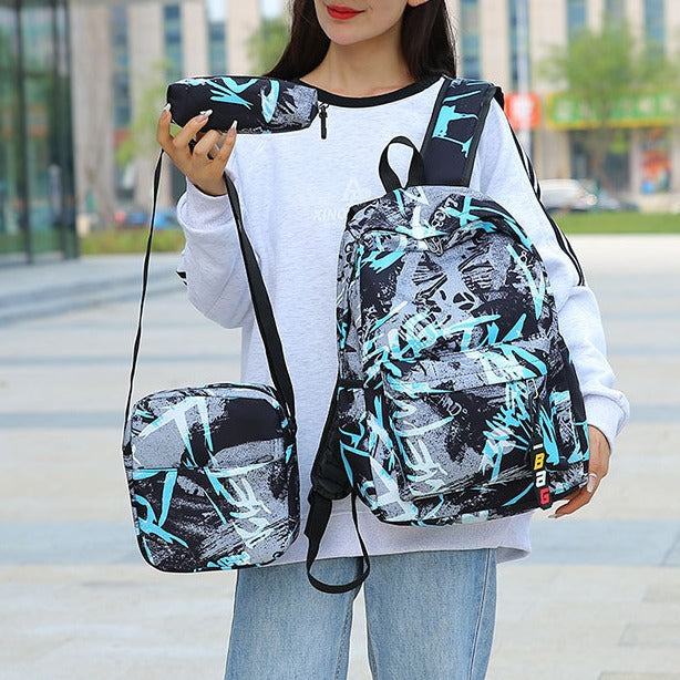 Backpack set with practical shoulder bag and pencil case Stornfield