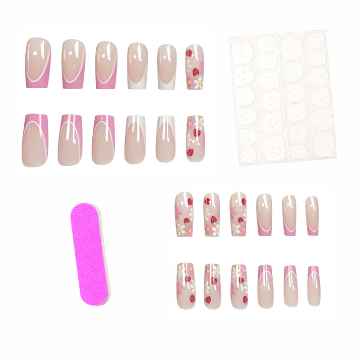 Floral Art Acrylic Nail Extensions Stornfield