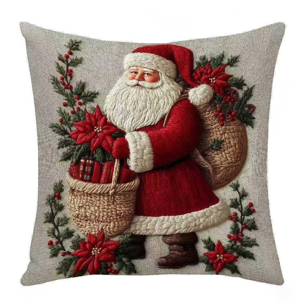 Festive Santa Clfrom Decorative Throw Pillow