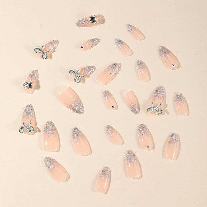 Glittering Rhinestone Accent Nail Art Extensions Stornfield