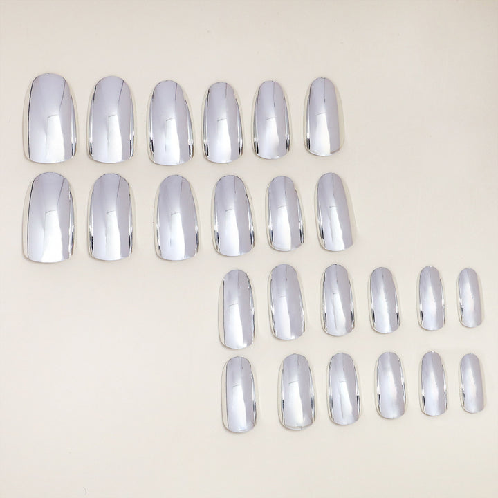 Metallic Glossy Press-On Nail Set Stornfield