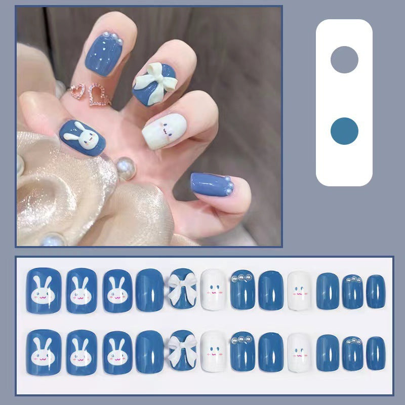 Artificial nail set with cute 3D design and luxurious decorations Stornfield