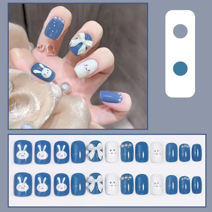 Artificial nail set with cute 3D design and luxurious decorations Stornfield